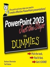 PowerPoint 2003 Just the Steps For Dummies@